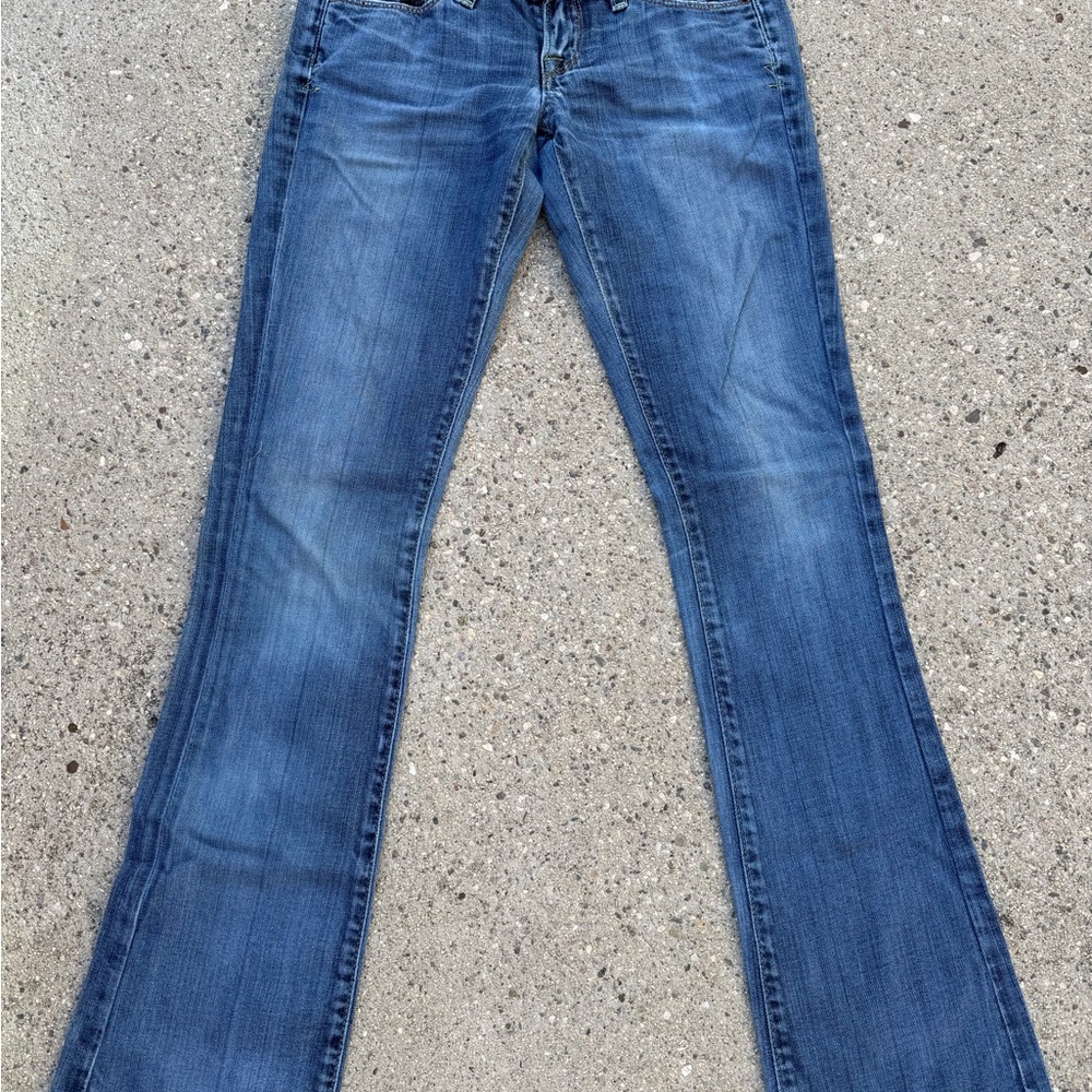 Lucky Brand Jeans Women’s Zoe 00/24 Boot Cut Distressed Blue Jeans Style 7W10922